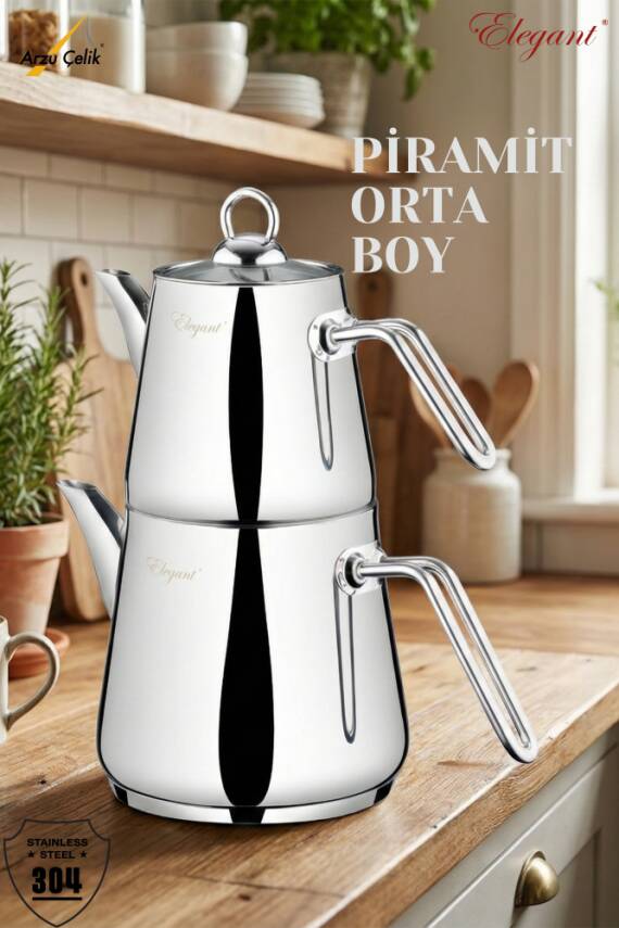 Piramit Orta Çelik Kulp - 1