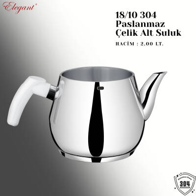 Topaç Mini Porselen Demlikli Bakalit Kulp - Beyaz - 5