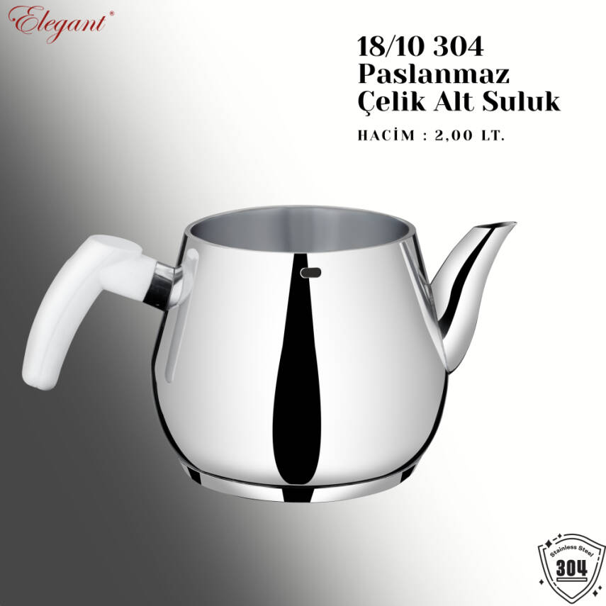 Topaç Mini Porselen Demlikli Bakalit Kulp - Beyaz - 5