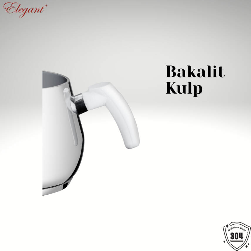 Topaç Mini Porselen Demlikli Bakalit Kulp - Beyaz - 2